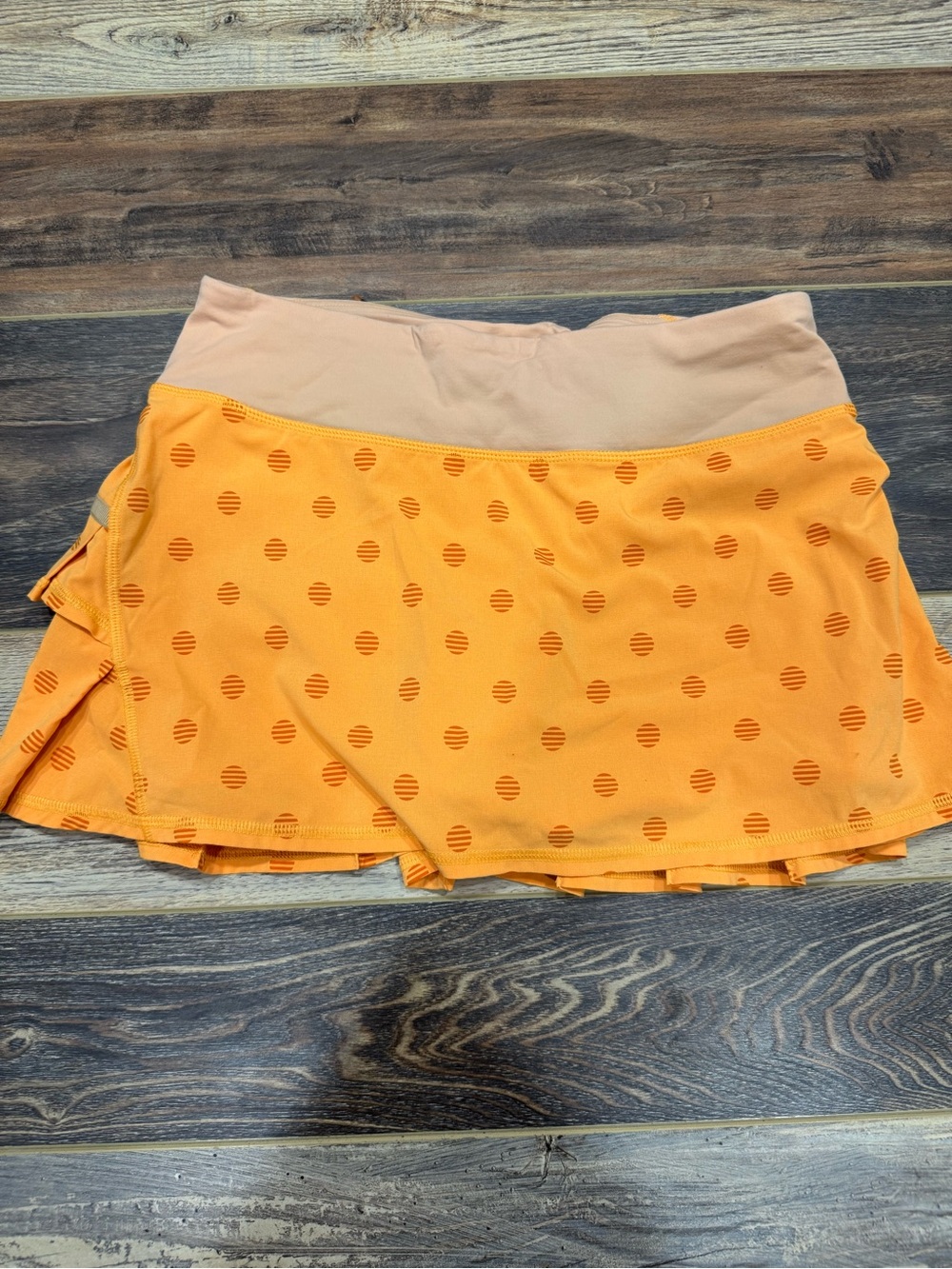 lululemon athletica Run: Pace Setter Skirt Stripe Dot Printed Creamsicle Pop